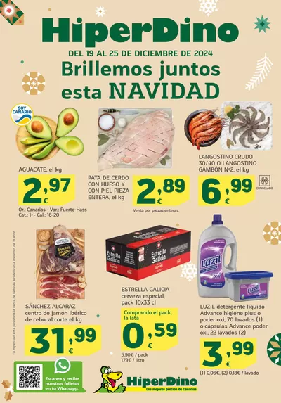 Catálogo HiperDino en Las Palmas de Gran Canaria | Ofertas desde el 19 de diciembre | 19/12/2024 - 25/12/2024