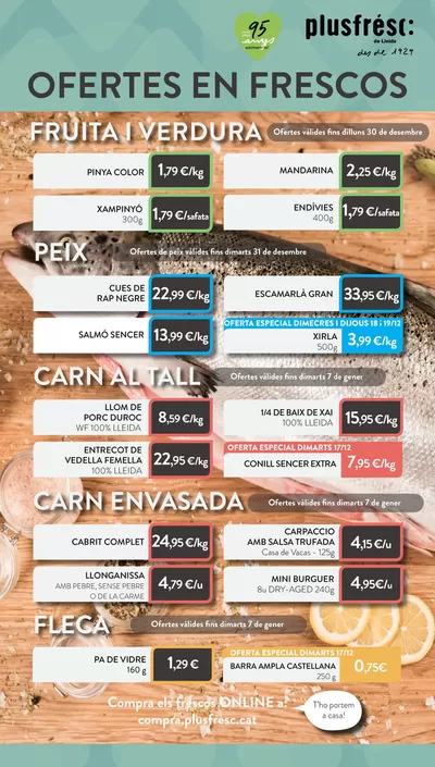 Catálogo Plusfresc en Lleida | Ofertes De Productes Frescos | 19/12/2024 - 30/12/2024