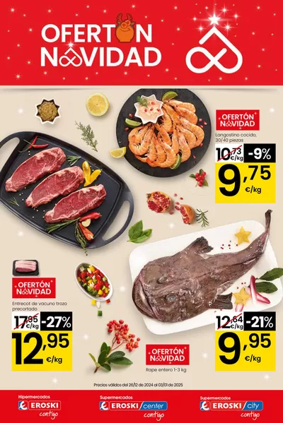 Catálogo Eroski en Tafalla | Ofertón Navidad SUPERMERCADOS EROSKI CENTER | 26/12/2024 - 3/1/2025