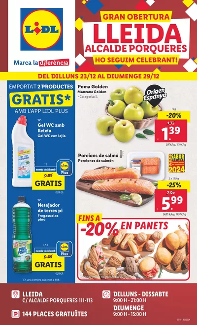 Catálogo Lidl en Lleida | GRAN OBERTURA | 23/12/2024 - 29/12/2024