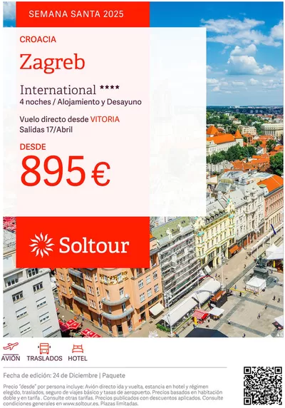 Ofertas de Viajes en Tarragona | Zagreb desde 895€  de Soltour | 24/12/2024 - 31/1/2025