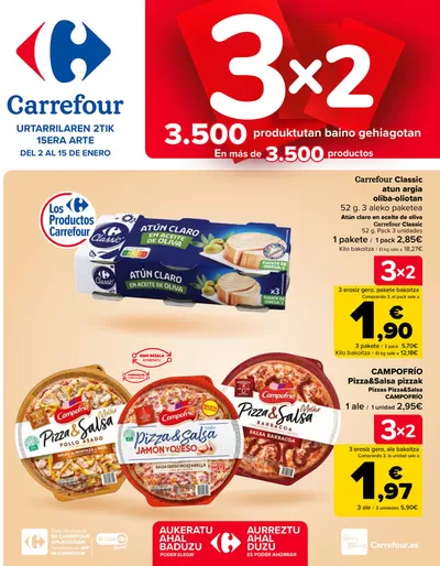 Catálogo Carrefour en Ordizia | 3x2 | 2/1/2025 - 15/1/2025