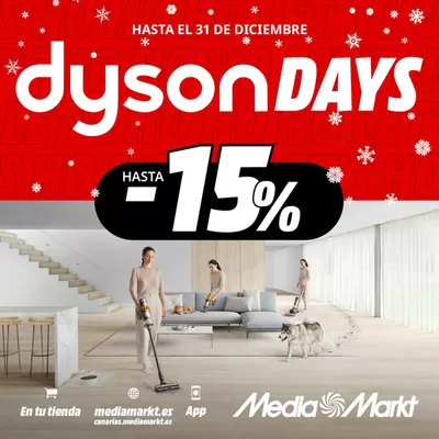 Catálogo MediaMarkt en Castilleja de la Cuesta | Dyson Days hasta -15% | 27/12/2024 - 31/12/2024