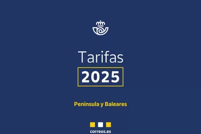 Ofertas de Libros y Papelerías en Casar | Tarifas Península y Baleares de Correos | 1/1/2025 - 31/12/2025