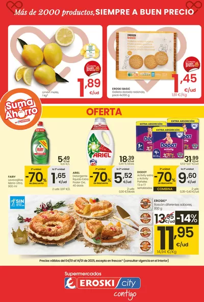 Catálogo Eroski en Grajera | Más de 2000 productos, SIEMPRE A BUEN PRECIO SUPERMERCADOS EROSKI | 4/1/2025 - 14/1/2025