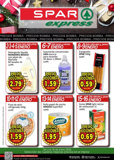 Catálogo SPAR en Cartaya | SPAR Express 1ª quincena enero | 2/1/2025 - 16/1/2025