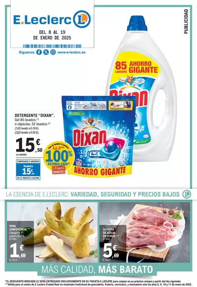 Ofertas de Hiper-Supermercados en León | Hiper Ofertas León de E.Leclerc | 8/1/2025 - 19/1/2025