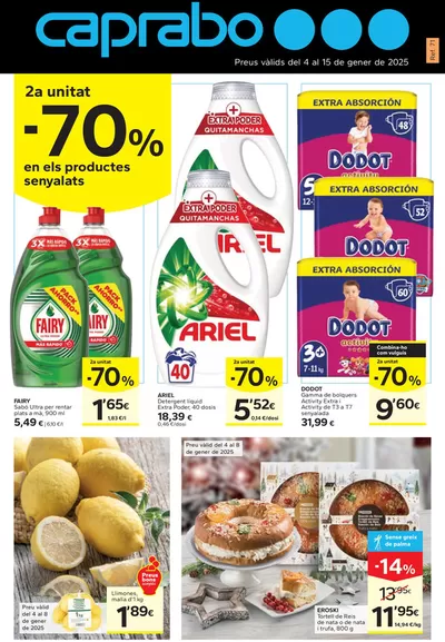 Ofertas de Hiper-Supermercados en Vic | 2a unitat -70% de Caprabo | 4/1/2025 - 15/1/2025