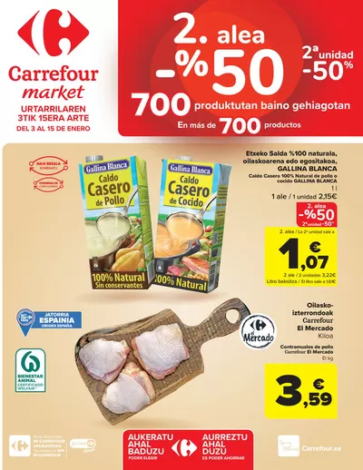 Catálogo Carrefour Market en Leioa | 2° unidad al 50% | 3/1/2025 - 15/1/2025