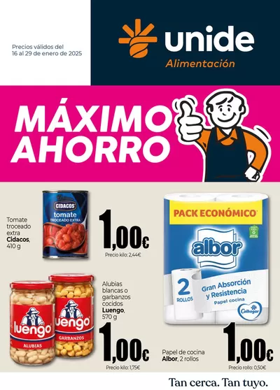 Catálogo UNIDE Alimentación en Tegueste | Máximo Ahorro UNIDE Alimentación Canarias | 16/1/2025 - 29/1/2025