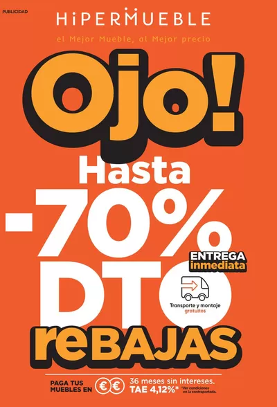 Ofertas de Hogar y Muebles en Alaior | REBAJAS! de Hipermueble | 6/1/2025 - 31/3/2025