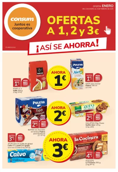 Catálogo Consum en Munera | Ofertas A 1, 2 i 3€  | 9/1/2025 - 5/2/2025