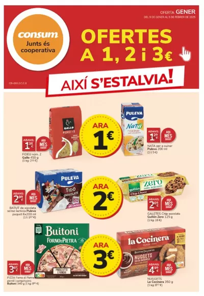 Catálogo Consum en Prat de Llobregat | Ofertes A 1, 2 i 3€  | 9/1/2025 - 5/2/2025