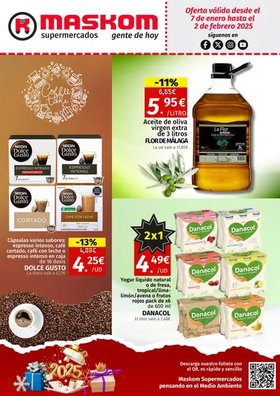 Catálogo Maskom Supermercados en Sevilla | Oferta válida desde el 7 de enero hasta el 2 de febrero 2025 | 9/1/2025 - 2/2/2025