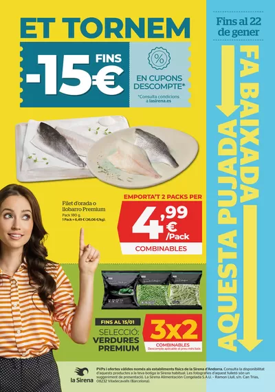 Ofertas de Hiper-Supermercados en Andorra la Vella | Fins al 22 de gener de La Sirena | 10/1/2025 - 22/1/2025