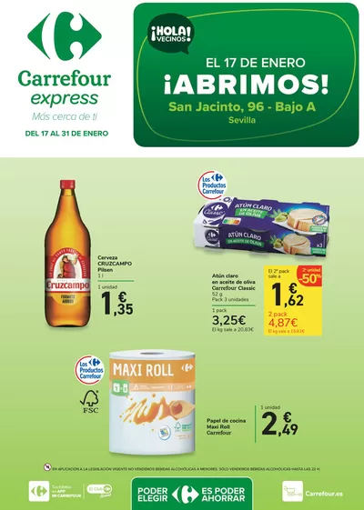 Catálogo Carrefour Express en Sevilla | ¡Abrimos! | 17/1/2025 - 31/1/2025