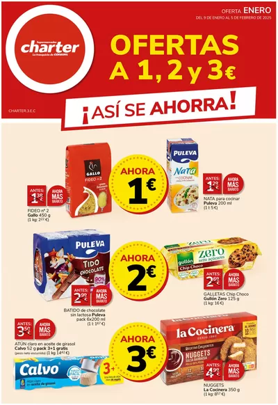 Catálogo Supermercados Charter en Valderrobres | Ofertas A 1, 2 y 3€ | 10/1/2025 - 5/2/2025