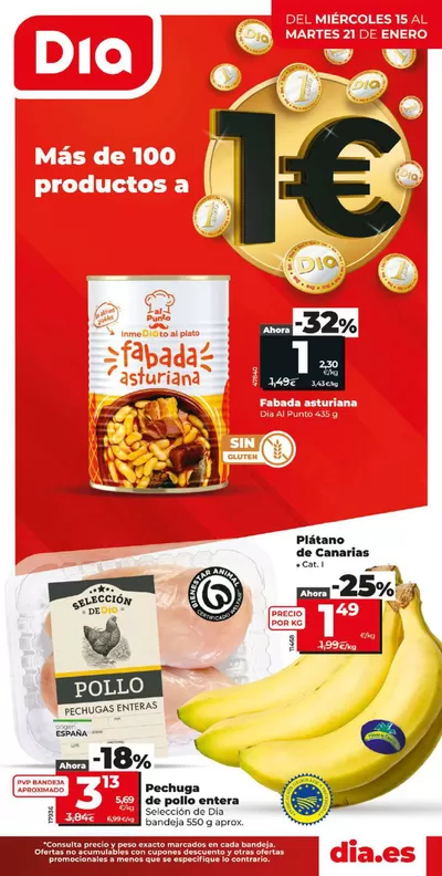 Catálogo Dia en Pozal de Gallinas | Más de 100 productos a 1€ del 15 al 21 de enero | 15/1/2025 - 21/1/2025