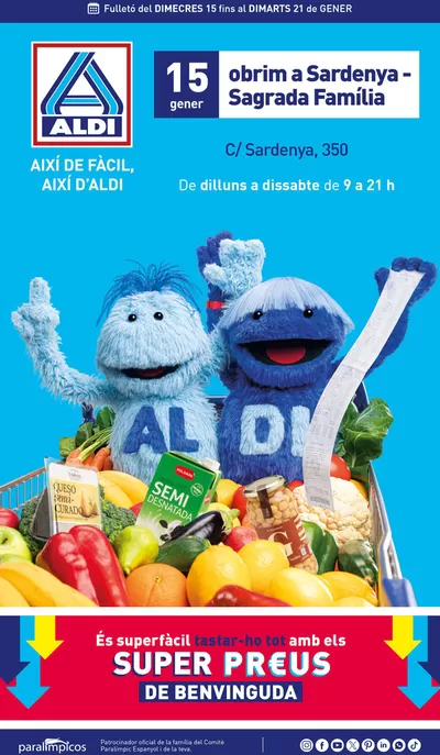 Catálogo ALDI en Castellar del Vallés | ¡Nuevo Aldi en Barcelona! | 15/1/2025 - 21/1/2025