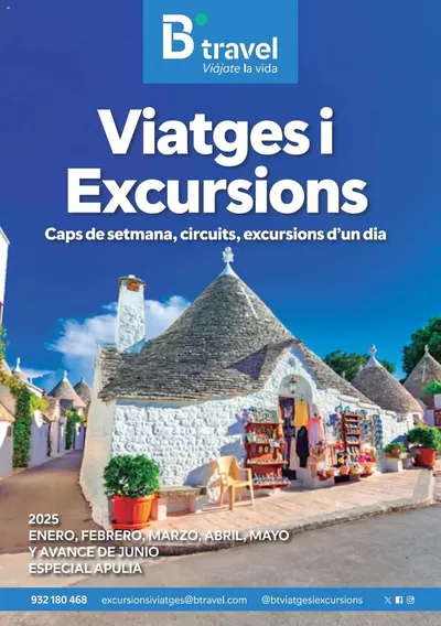 Ofertas de Viajes en Sant Fruitós de Bages | Viatges i Excursions de B The travel Brand | 14/1/2025 - 31/5/2025