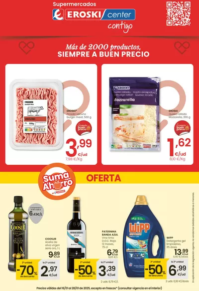 Catálogo Eroski en Sant Josep de sa Talaia | Más de 2000 productos, SIEMPRE A BUEN PRECIO Mercat | 16/1/2025 - 28/1/2025