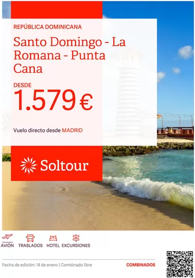 Ofertas de Viajes en Pulianas | Santo Domingo desde 1.579€  de Soltour | 14/1/2025 - 31/1/2025