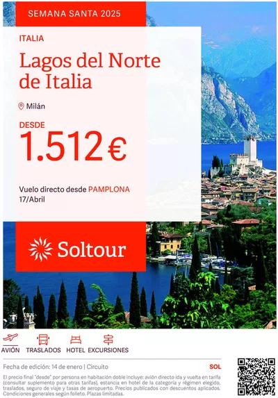 Ofertas de Viajes en Pulianas | Lagos del Norte de Italia desde 1.512€  de Soltour | 14/1/2025 - 31/1/2025