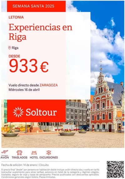 Ofertas de Viajes en Pulianas | Riga desde 933€  de Soltour | 14/1/2025 - 31/1/2025