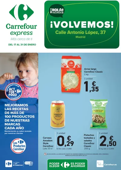 Catálogo Carrefour Express en Móstoles | Volvemos! | 17/1/2025 - 31/1/2025