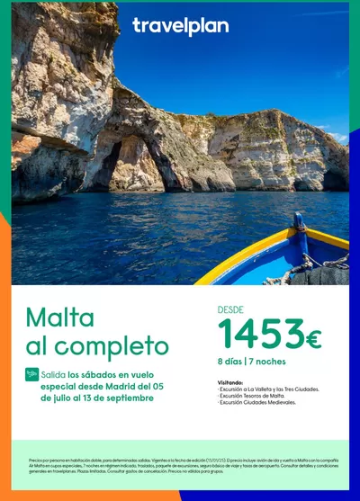 Ofertas de Viajes en Sant Llorenç des Cardassar | Travelplan MALTA de Travelplan | 15/1/2025 - 28/2/2025