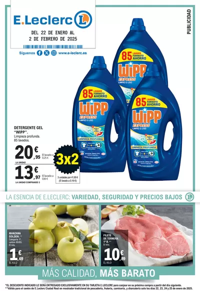 Catálogo E.Leclerc en Corbillos de los Oteros | Hiper Ofertas León | 22/1/2025 - 2/2/2025