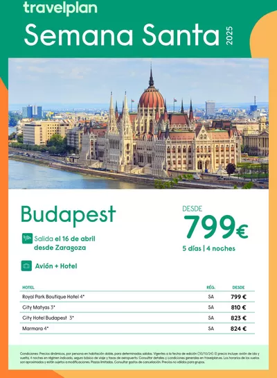 Ofertas de Viajes en Campo Real | Travelplan Budapest de Travelplan | 16/1/2025 - 16/2/2025