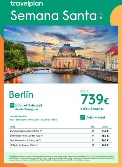 Ofertas de Viajes en Campo Real | Travelplan Berlín de Travelplan | 16/1/2025 - 16/2/2025