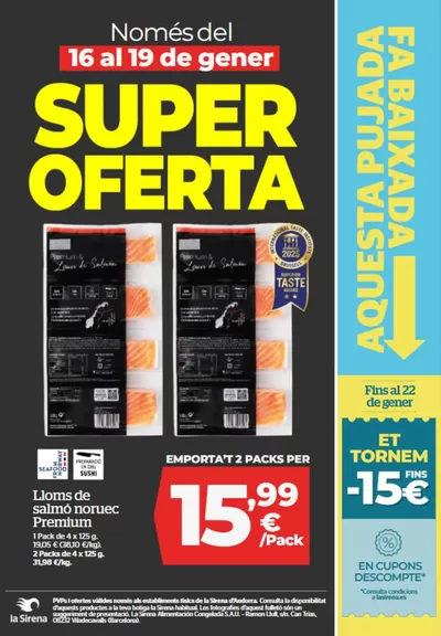 Ofertas de Hiper-Supermercados en Andorra la Vella | Super Oferta de La Sirena | 16/1/2025 - 19/1/2025