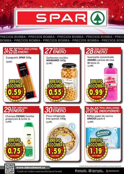 Catálogo SPAR en Aliseda | SPAR bombazos 24 enero - 2 febrero | 24/1/2025 - 2/2/2025