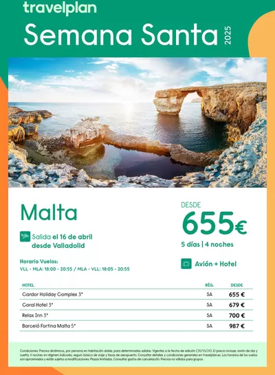 Ofertas de Viajes en Alginet | Travelplan MALTA desde 655€ de Travelplan | 17/1/2025 - 15/2/2025