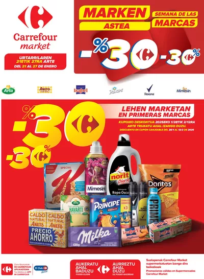 Catálogo Carrefour Market | -30% Lehen marketan  | 21/1/2025 - 27/1/2025