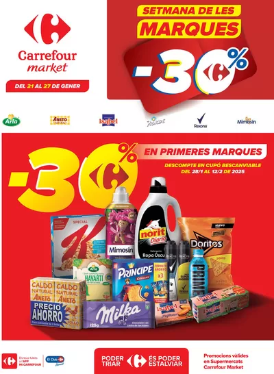 Catálogo Carrefour Market en Barcelona | -30% En primeres marques | 21/1/2025 - 27/1/2025