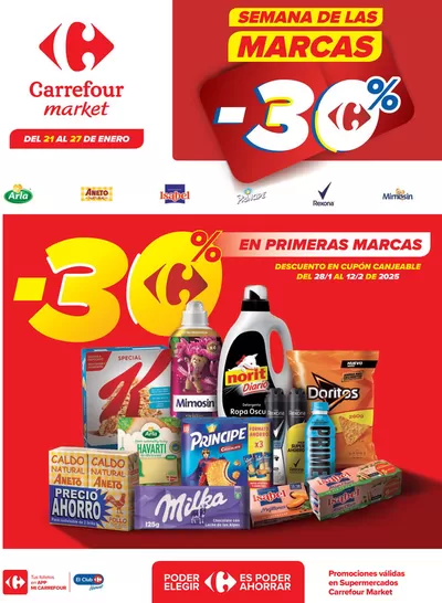 Catálogo Carrefour Market en Leganés | -30% En primeras marcas  | 21/1/2025 - 27/1/2025