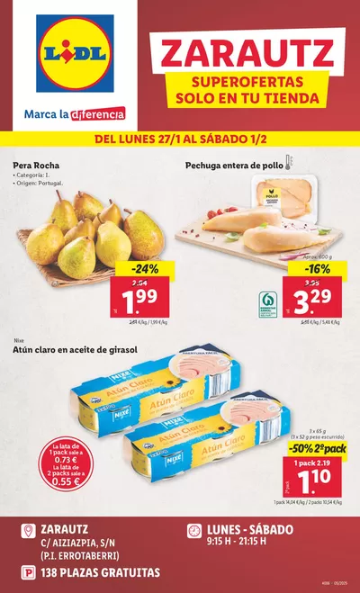 Catálogo Lidl en Zarautz | SUPEROFERTAS ZARAUTZ | 27/1/2025 - 1/2/2025