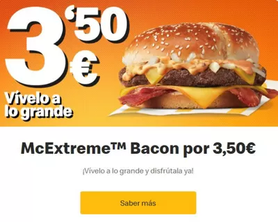 Ofertas de Restauración en Sevilla | McExtreme Bacon por 3,50€  de McDonald's | 20/1/2025 - 26/1/2025