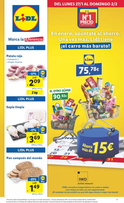 Catálogo Lidl en Palma de Mallorca | № 1 PRECIO - Ofertas válidas del 27/01 al 02/02 | 27/1/2025 - 2/2/2025