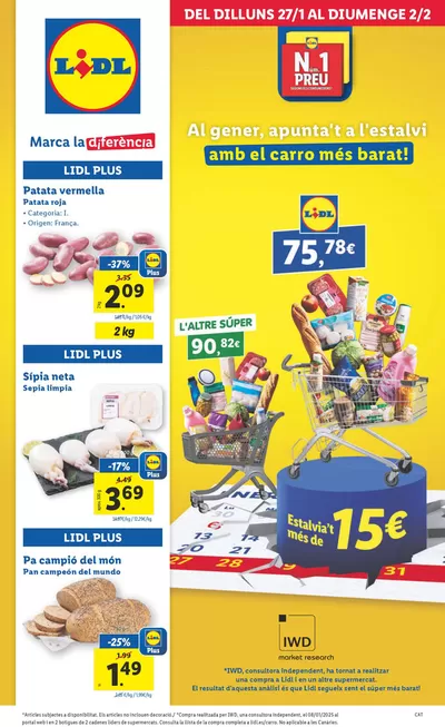 Catálogo Lidl en Santa Coloma de Gramenet | № 1 PRECIO - Ofertas válidas del 27/01 al 02/02 | 27/1/2025 - 2/2/2025