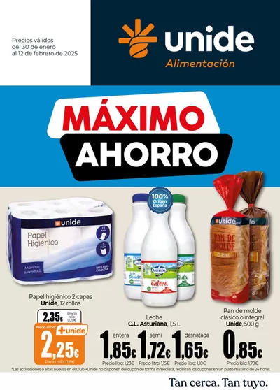 Catálogo UNIDE Alimentación | Máximo Ahorro en UNIDE Alimentación Península | 30/1/2025 - 12/2/2025