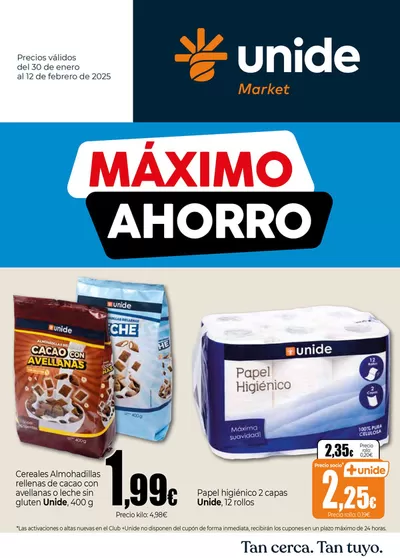 Catálogo Unide Market en Alicante | Máximo Ahorro en UNIDE Market Península | 30/1/2025 - 12/2/2025