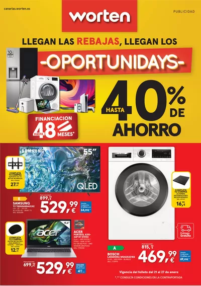 Ofertas de Informática y Electrónica en Arucas | REBAJAS de Worten | 22/1/2025 - 27/1/2025