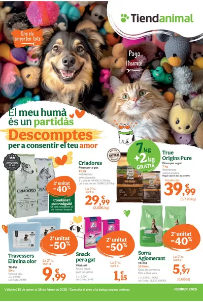 Catálogo Tiendanimal en Sant Boi | Descomptes per a consentir el teu amor | 30/1/2025 - 27/2/2025