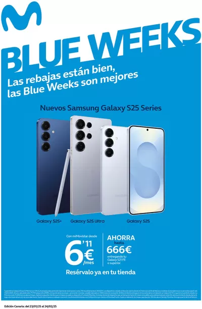 Catálogo Movistar en La Orotava | Las rebajas están bien, las Blue Weeks son mejores | 23/1/2025 - 24/2/2025