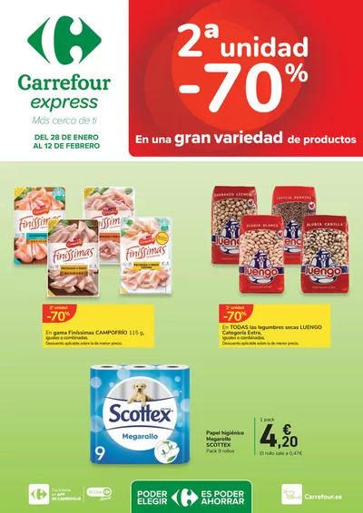 Catálogo Carrefour Express en Boqueixón | 2ª unidad -70% | 28/1/2025 - 12/2/2025