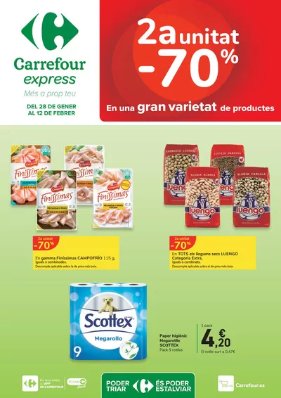 Catálogo Carrefour Express en Caldes de Montbui | 2ª unidad -70% | 28/1/2025 - 12/2/2025